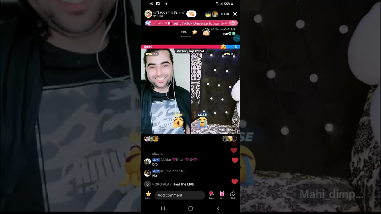 saddam sani and mahi tiktok live mach romantic ♥ video ♥ hot 🔥 🥵 ♥