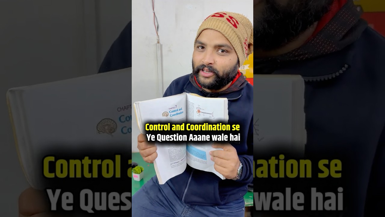 Class 10 Science Ch 7 Control & Coordination Guaranteed Qs in Board Exam 2026 #shorts #class10