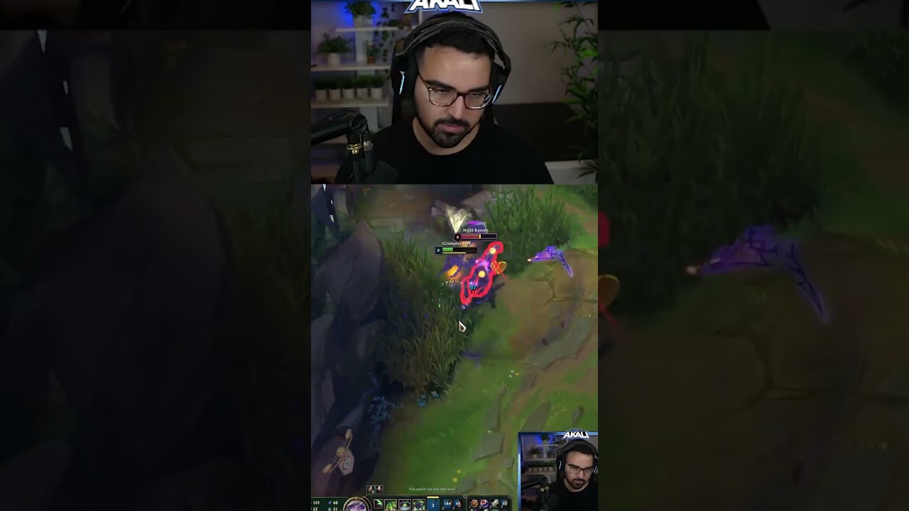 10% HP AKALI VS TANK #akali #leagueoflegends #gaming