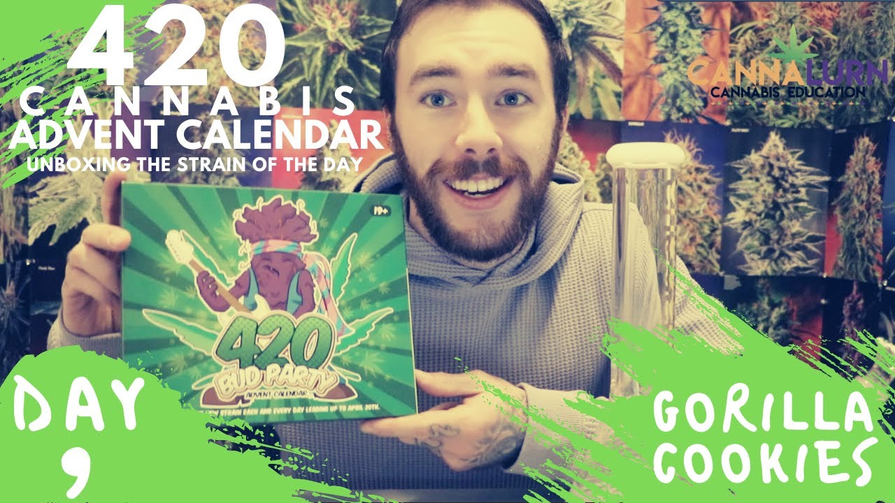 Day 9: Gorilla Cookies Marijuana Strain Review - 420 Cannabis Advent Calendar Unboxing