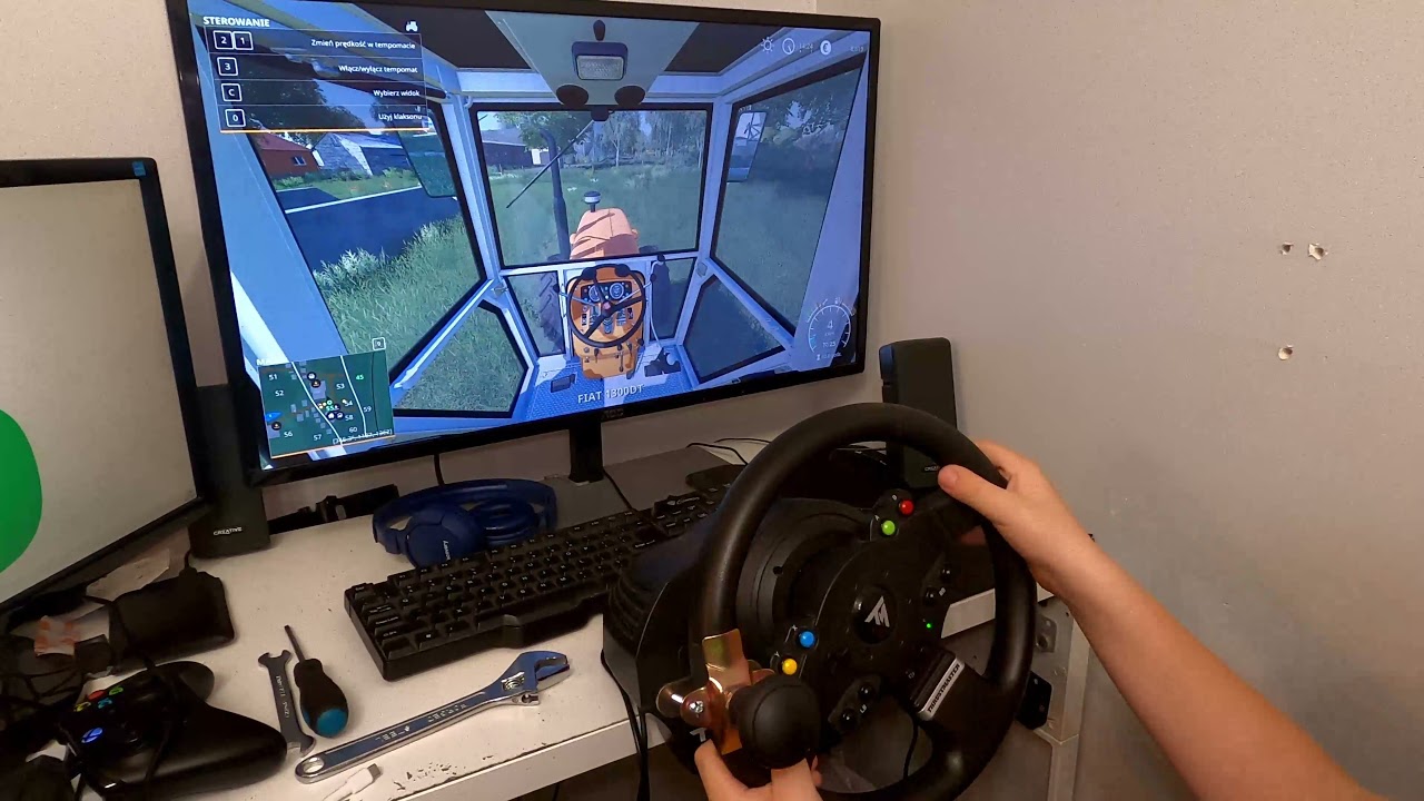 Thrustmaster TMX plus gałka na kiere do kierowania w Farmingu przykręcona na żywca do kierownicy!!