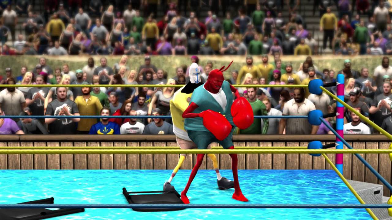 WWE 13 Spongebob VS Mr. Krabs