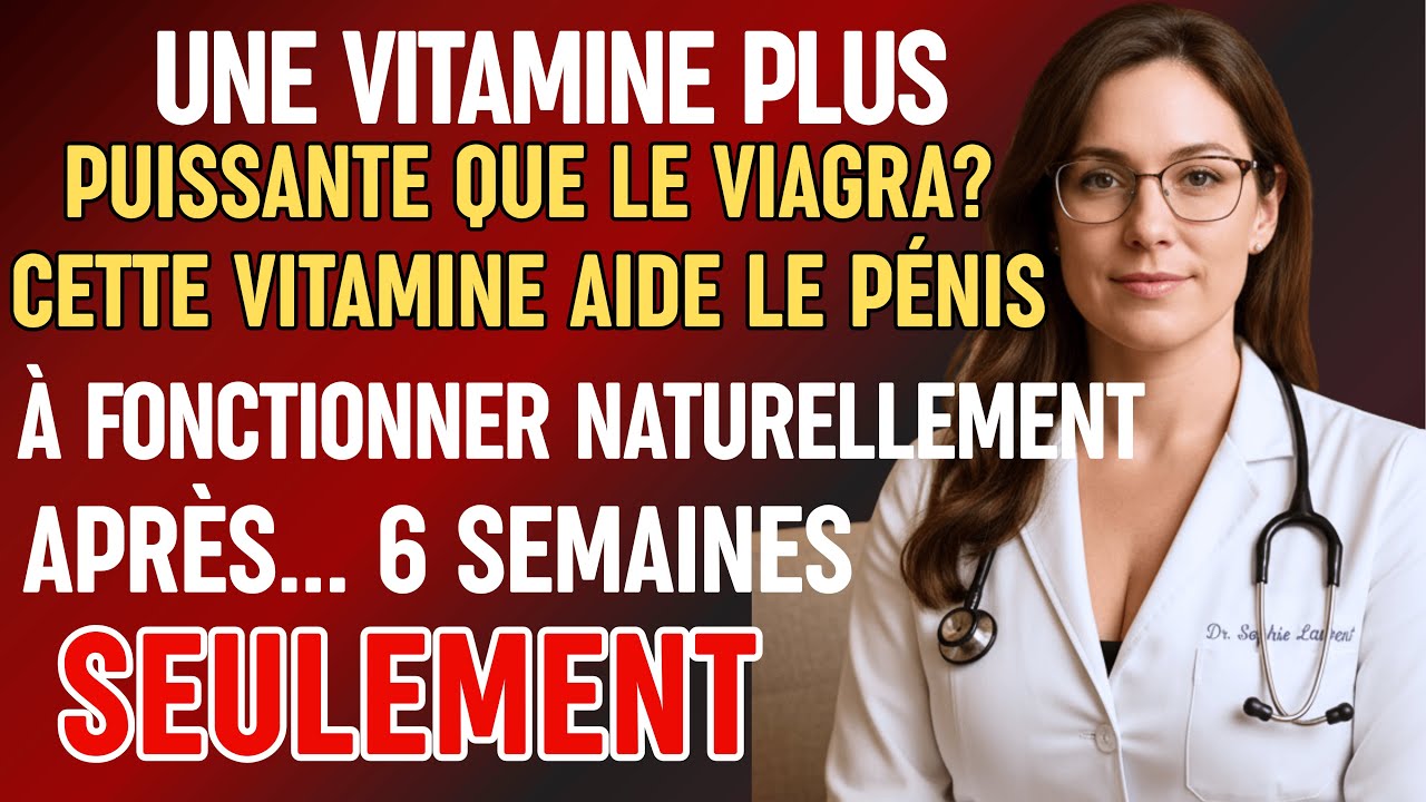 Dr Sophie Laurent: La seule vitamine qui vous donne des érections solides, même après 60 ans
