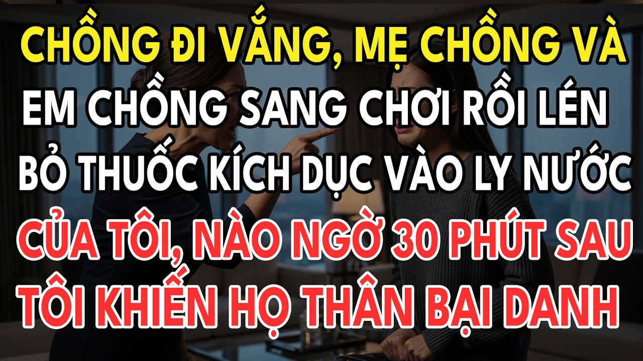 Chồng Vắng Nhà, Em Chồng Và Mẹ Chồng Thả Thuốc Vào Cốc Nước Ép, 30 Phút Sau Trúng Kế Gậy Ông Đập Lư