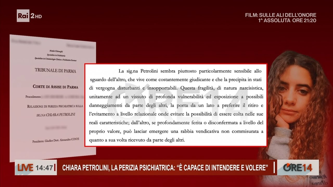 Petrolini: per la perizia psichiatrica è capace di intendere e di volere - Ore 14 del 26/01/2026