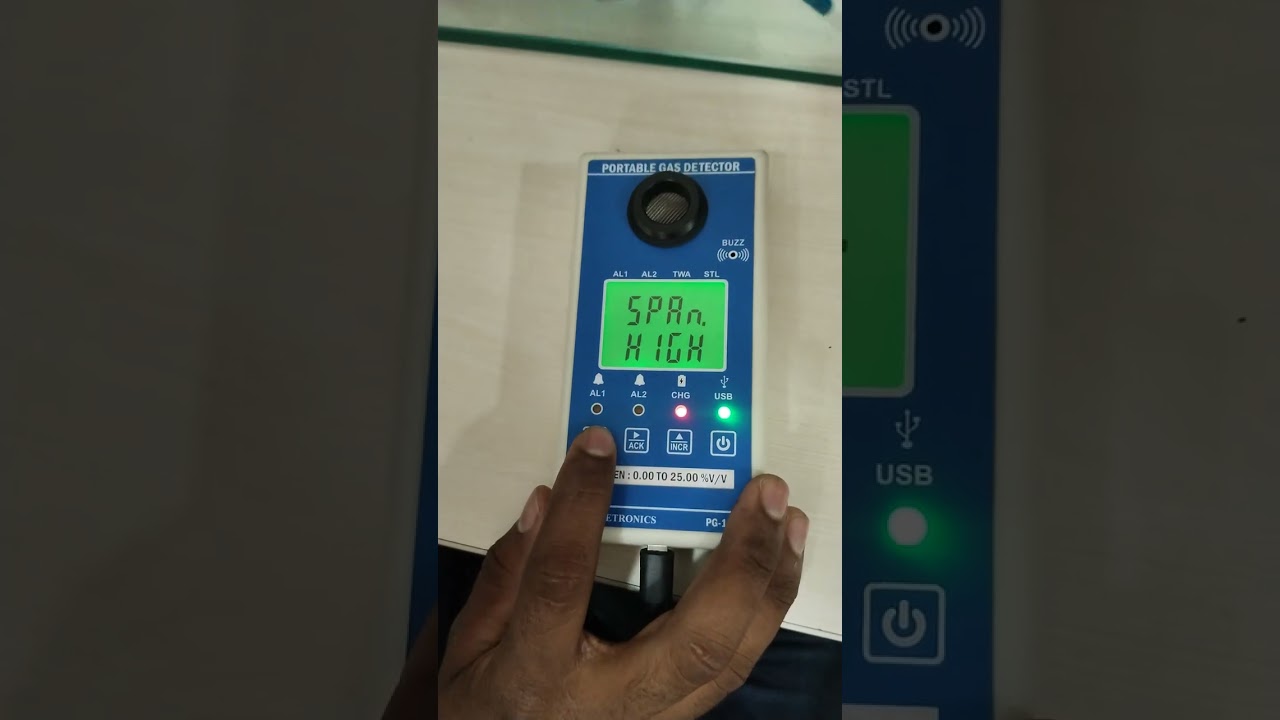 Ampetronics PG-100 O2  portable gas detector calibration