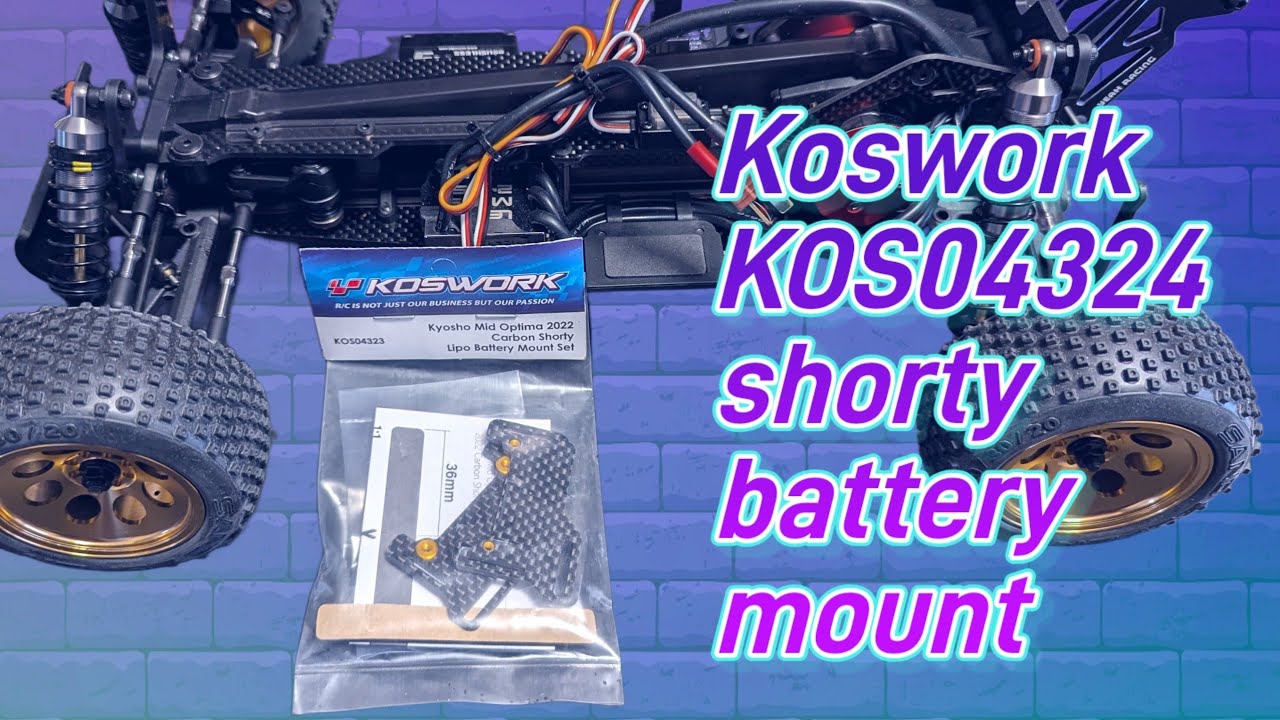 KOS04323 Koswork Shorty Battery Mount Set for Optima Mid