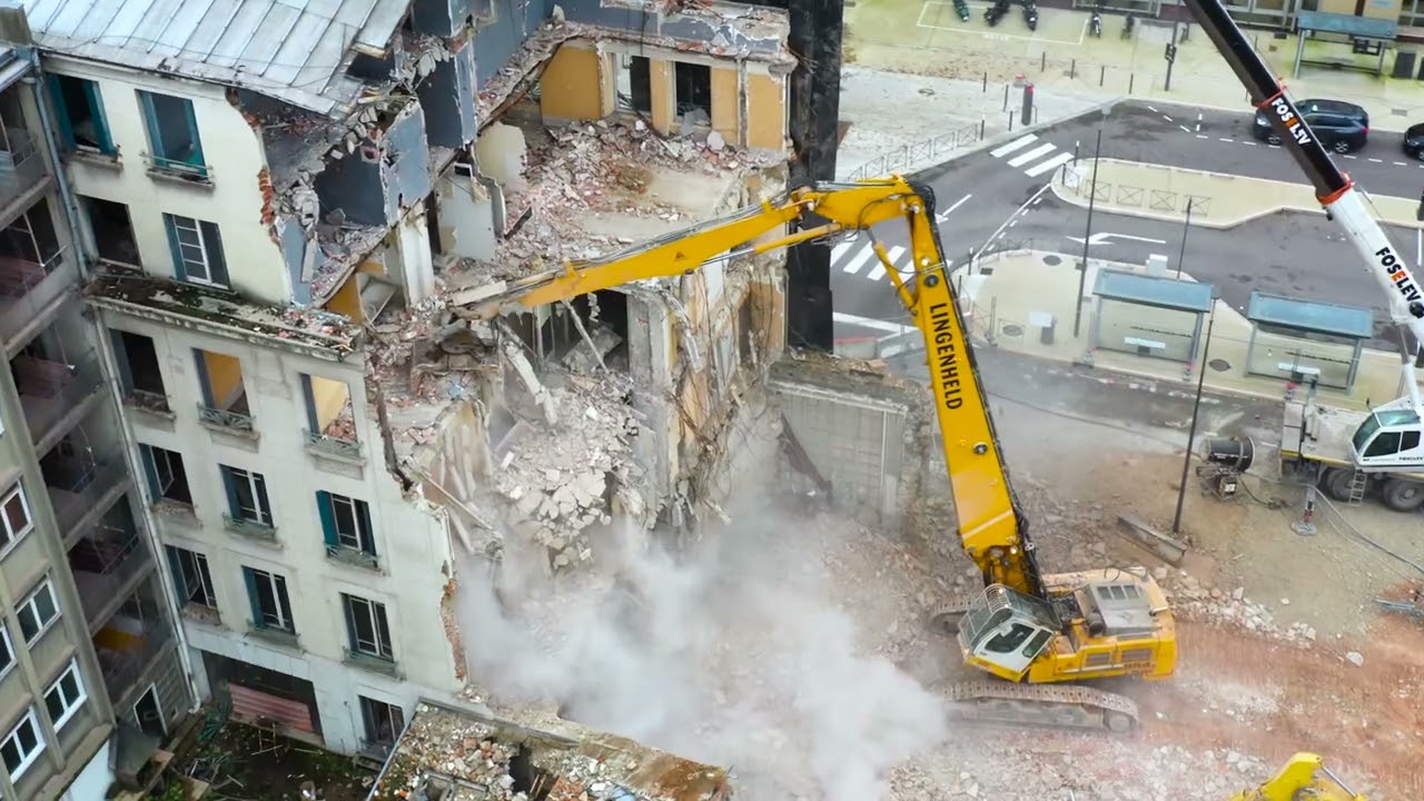 Démolition d’un ensemble immobilier au centre-ville de Troyes