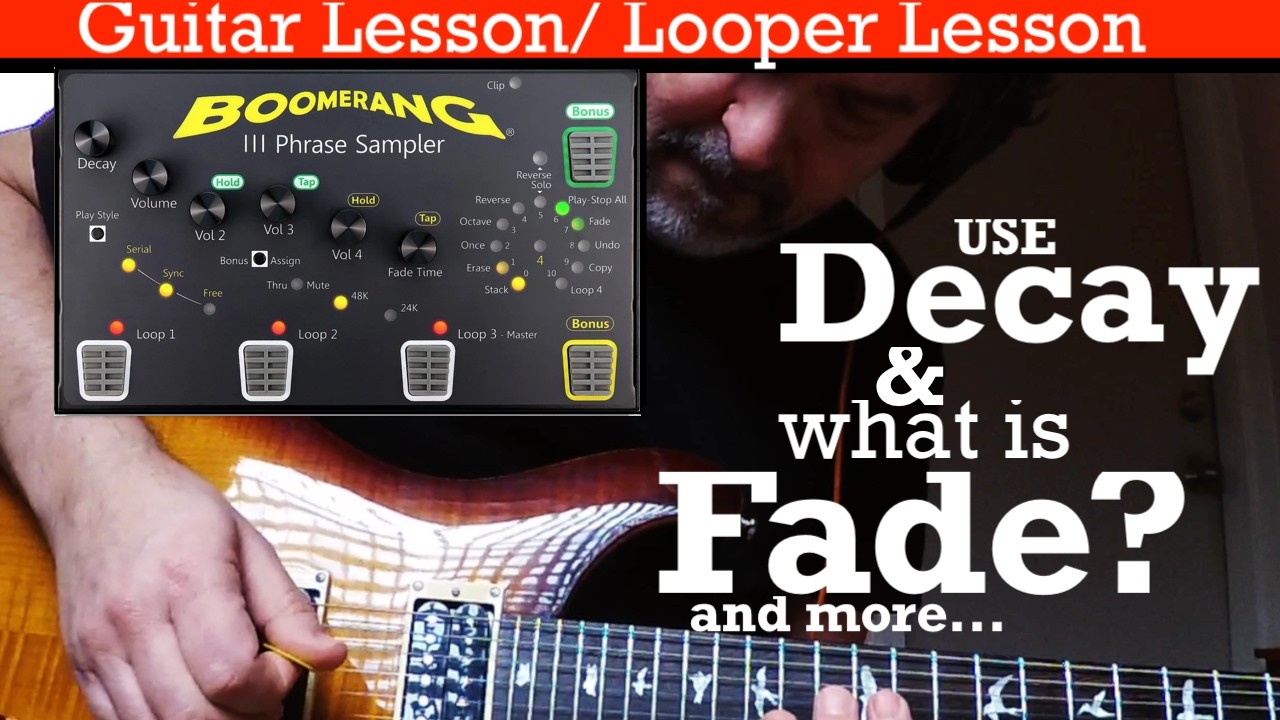 Boomerang III Looper Features for Beginners: Decay, Fade, sample rate/loop length w/ Examples