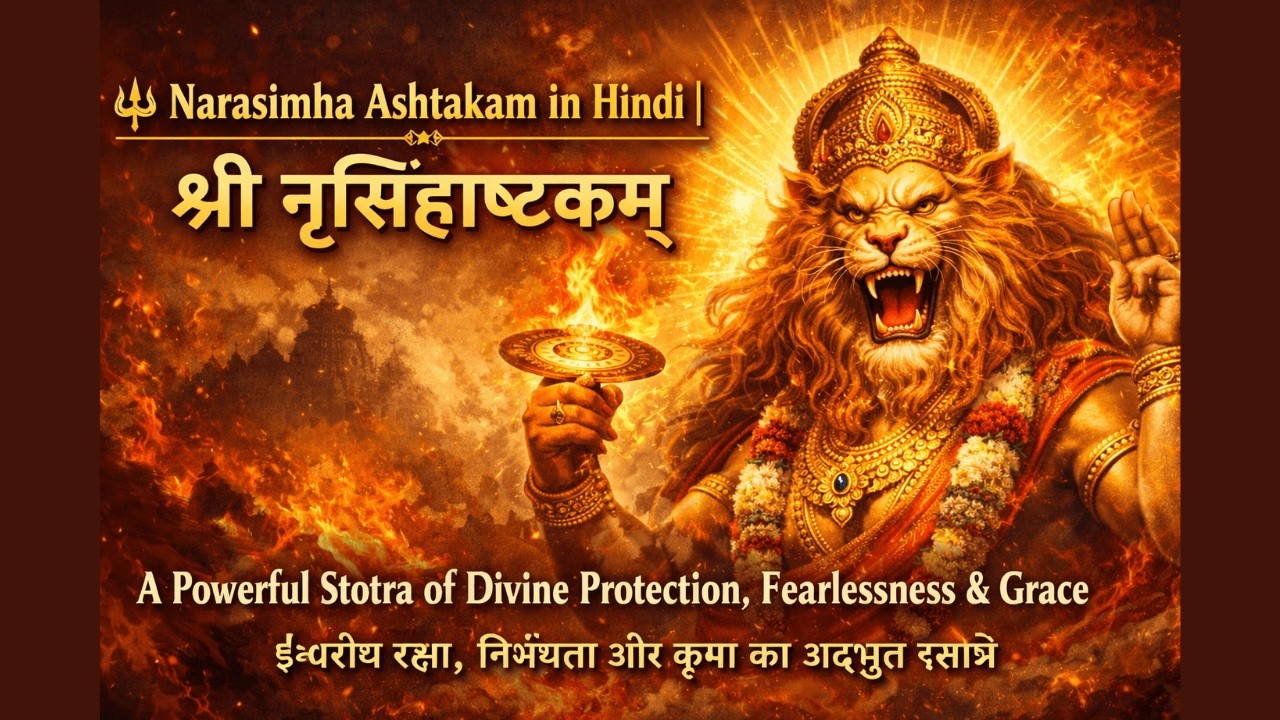 🔱 श्री नृसिंहाष्टकम्दिव्य रक्षा, निर्भयता और कृपा प्रदान करने वाला शक्तिशाली स्तोत्र