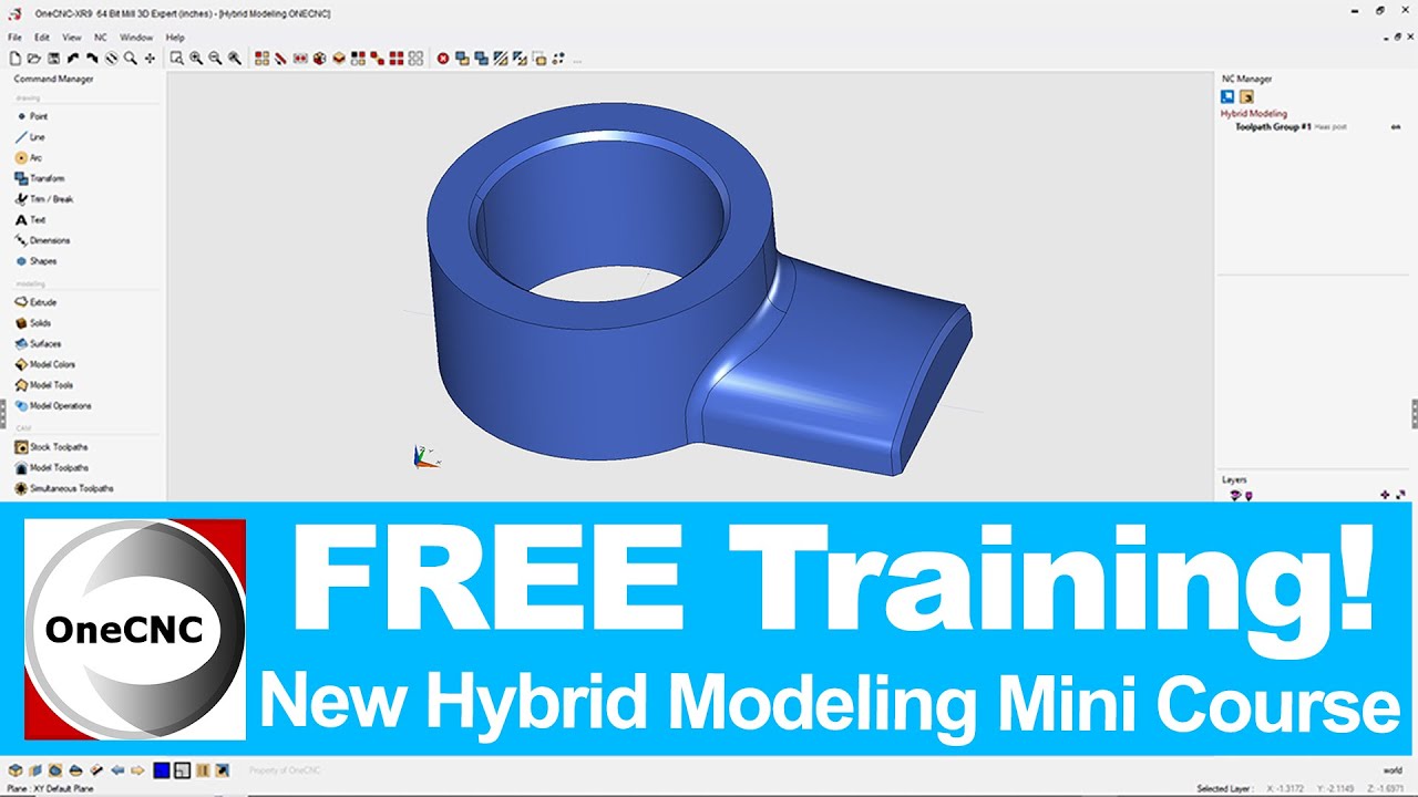 FREE OneCNC Mini Course - Hybrid Modeling