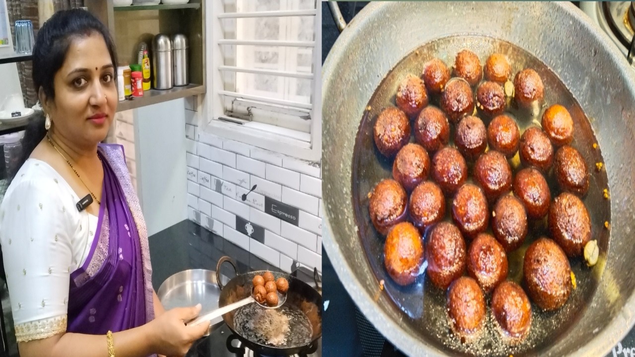 ಹಾಲಿನ ಪೌಡರ್ ನಲ್ಲಿ ರುಚಿಯಾದ ಜಾಮೂನ್ ಮಾಡುವ ವಿಧಾನ//Milk Powder Gulab Jamun recipe in Kannada.#recipe
