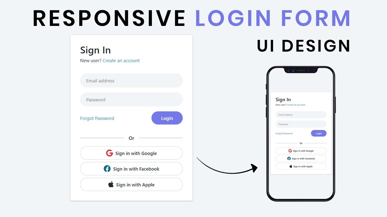 Responsive Login Form | Signup Form | Login Form UI Design | HTML5 | CSS3 |  Code4Education 2021