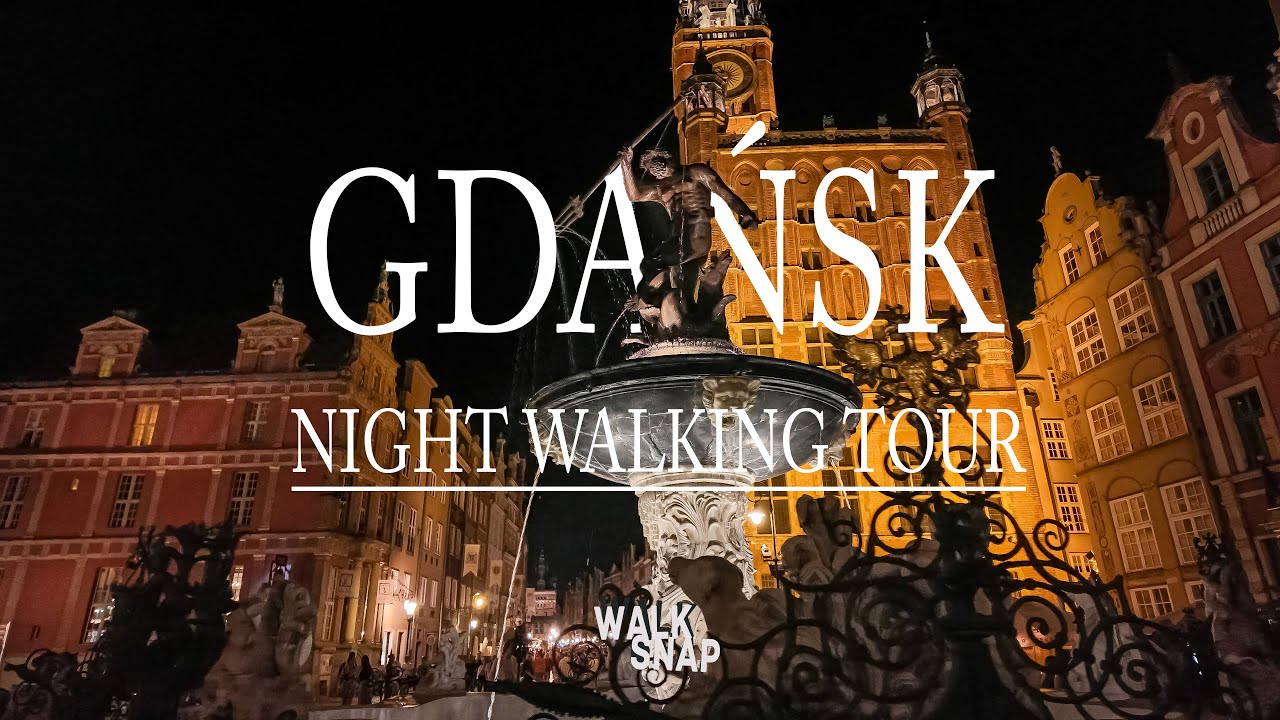 Gdańsk | Summer Night Walking Tour in 4k