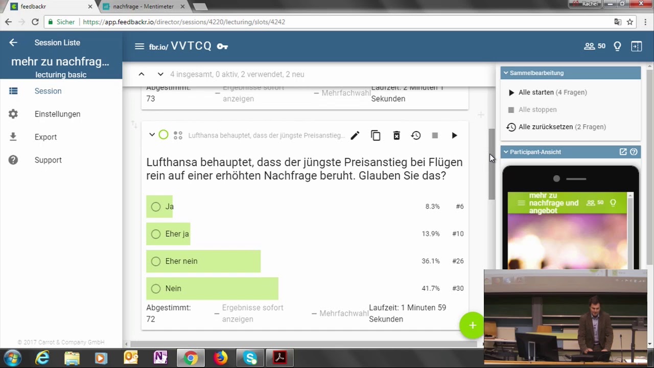 Einführung VWL 6. Vorlesung Teil 1: Quiz und Erkenntnisse der fünften Vorlesung