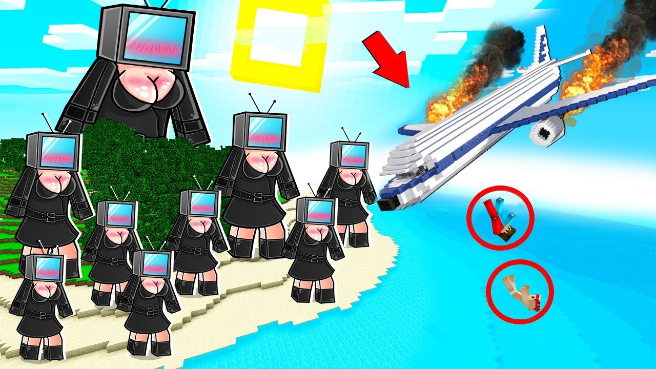 🇺🇦 ПАДІННЯ НА ОСТРІВ ТВ ВУМЕН В МАЙНКРАФТ! БАКІ І МІКА TV WOMAN MINECRAFT