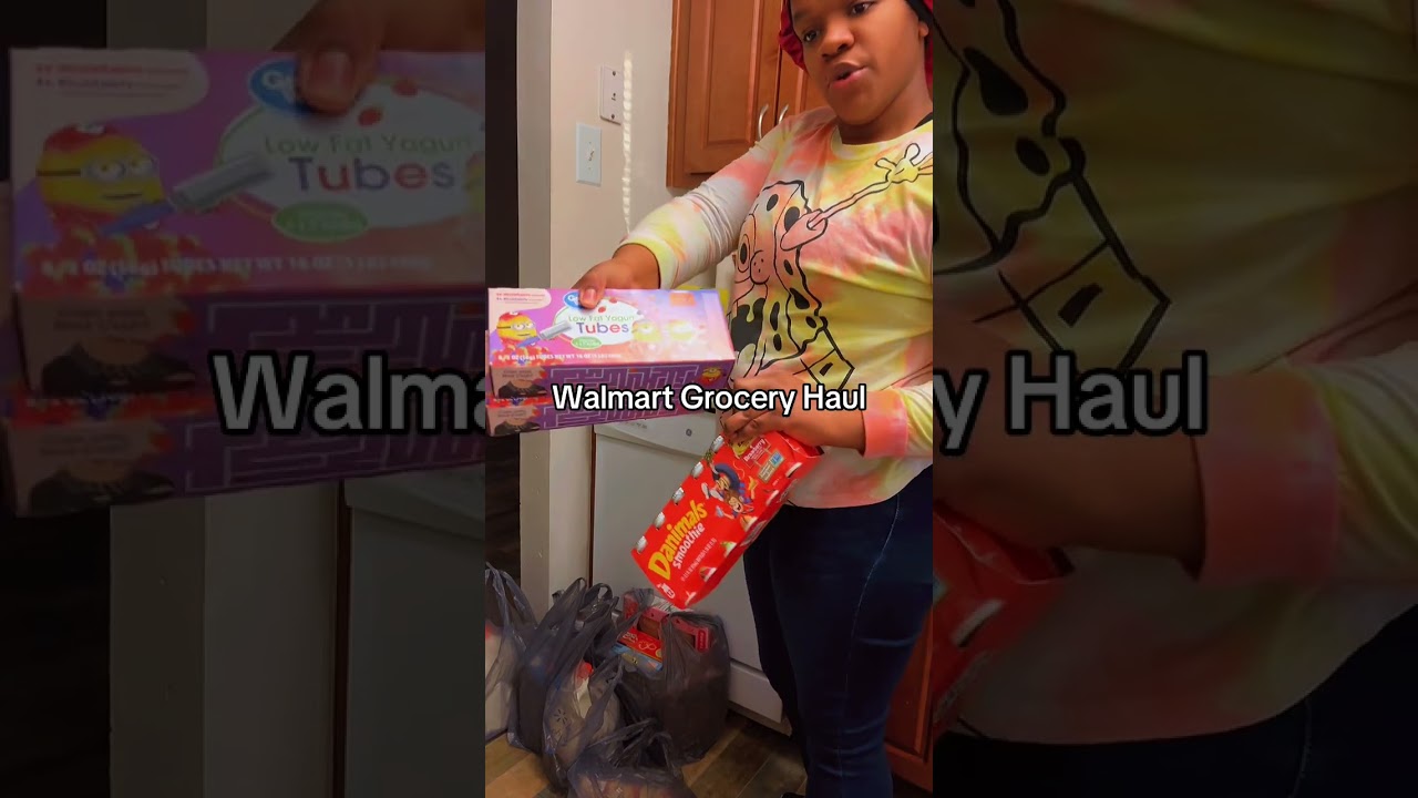 Walmart grocery haul🛒 #WalmartHaul #GroceryHaul #BudgetShopping #MomLife #Shorts