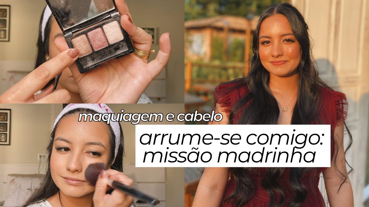 ARRUME-SE COMIGO: CASAMENTO! cabelo e maquiagem feitos em casa (missão madrinha) 🌹❤