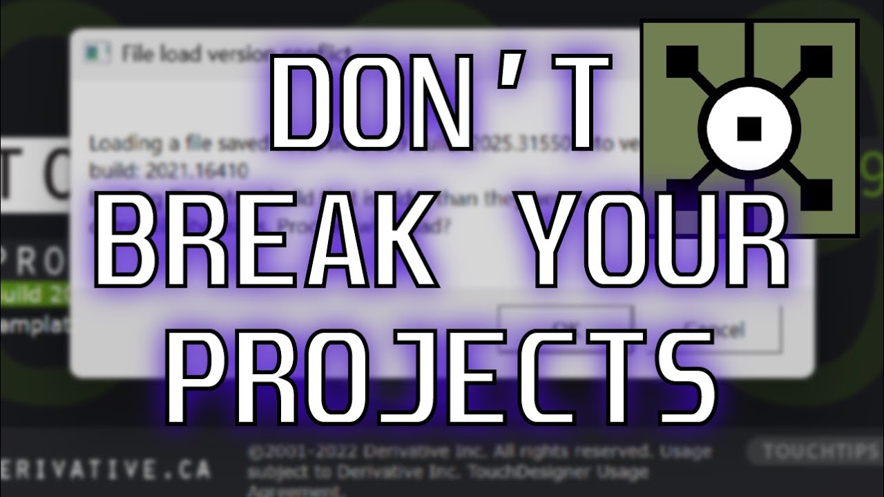 Версии TouchDesigner: как не сломать свои проекты