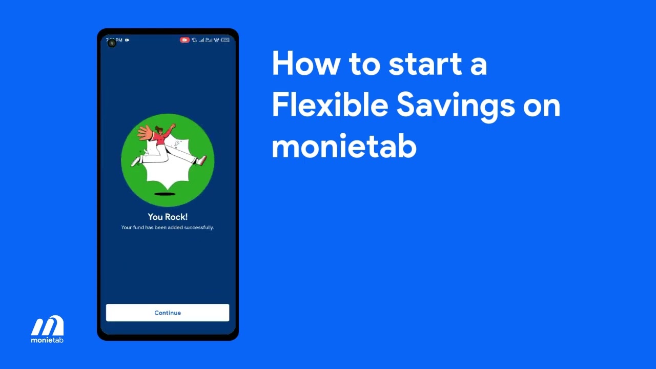 How to start a Flexible Savings on monietab
