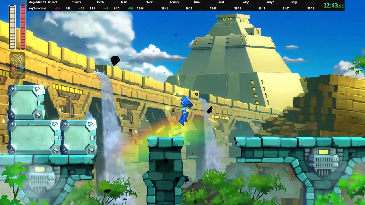Mega Man 11 any% normal in 36:48
