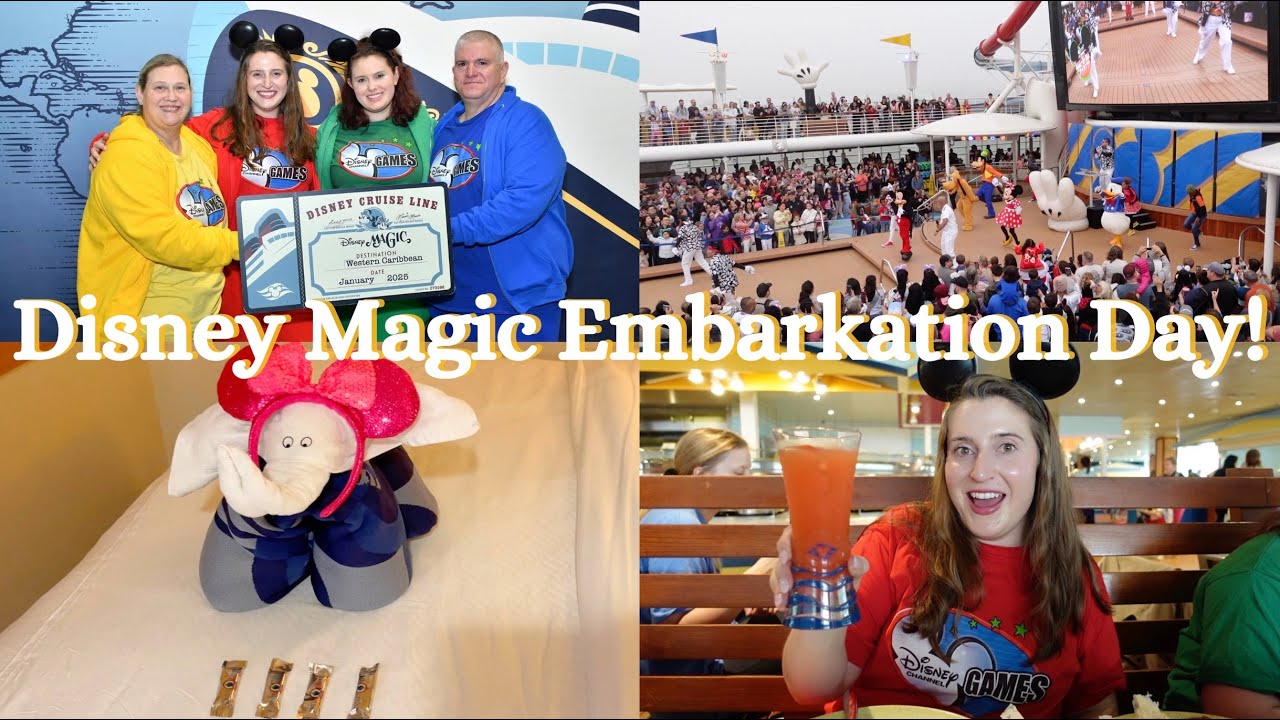 День посадки на Disney Magic! Отправление из Галвестона, экскурсия по каютам и обзор Люмьера!