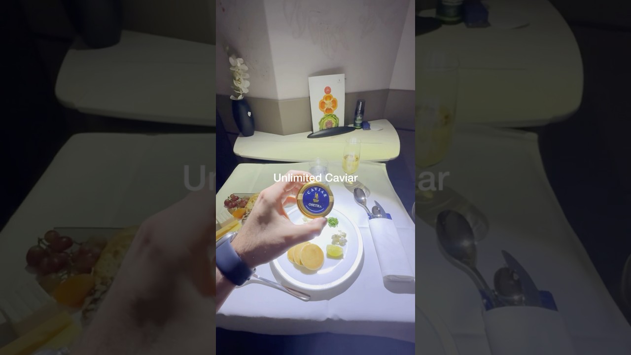 The Iconic CAVIAR SERVICE on Singapore First Class Suites A380