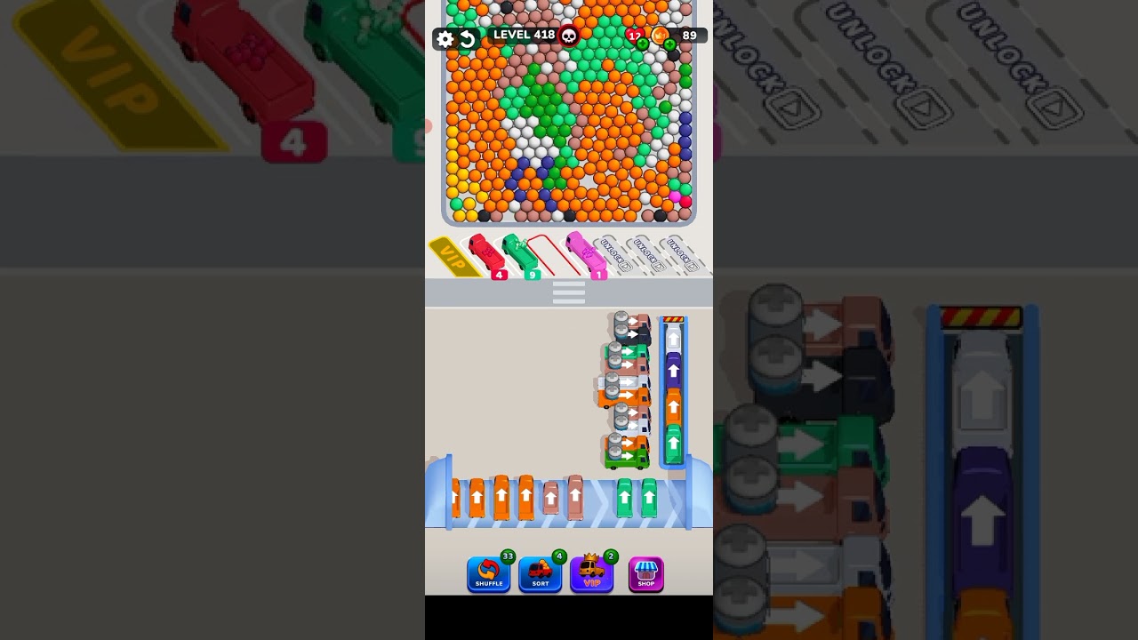 Bubble Bus 🚌: Parking Jam Puzzle Game level 418