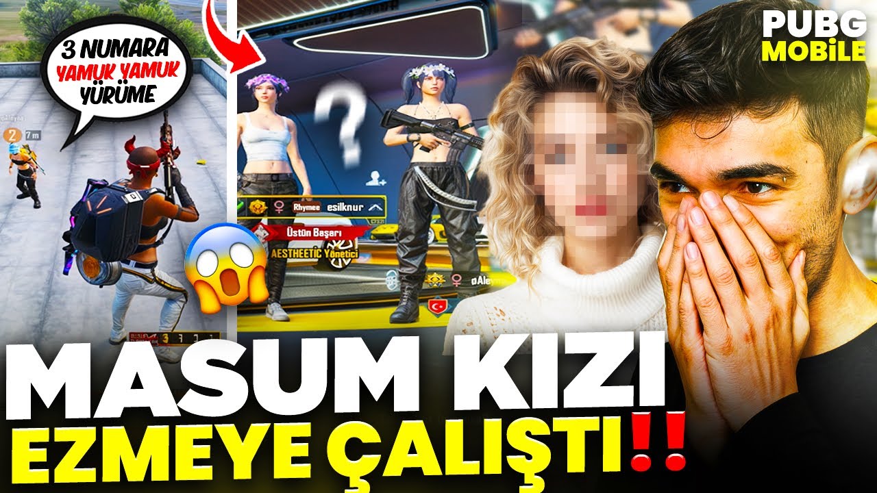 OYUNA YENİ BAŞLAYAN KIZI EZMEYE &Ccedil;ALIŞAN KIZ?😰  Pubg Mobile Troll