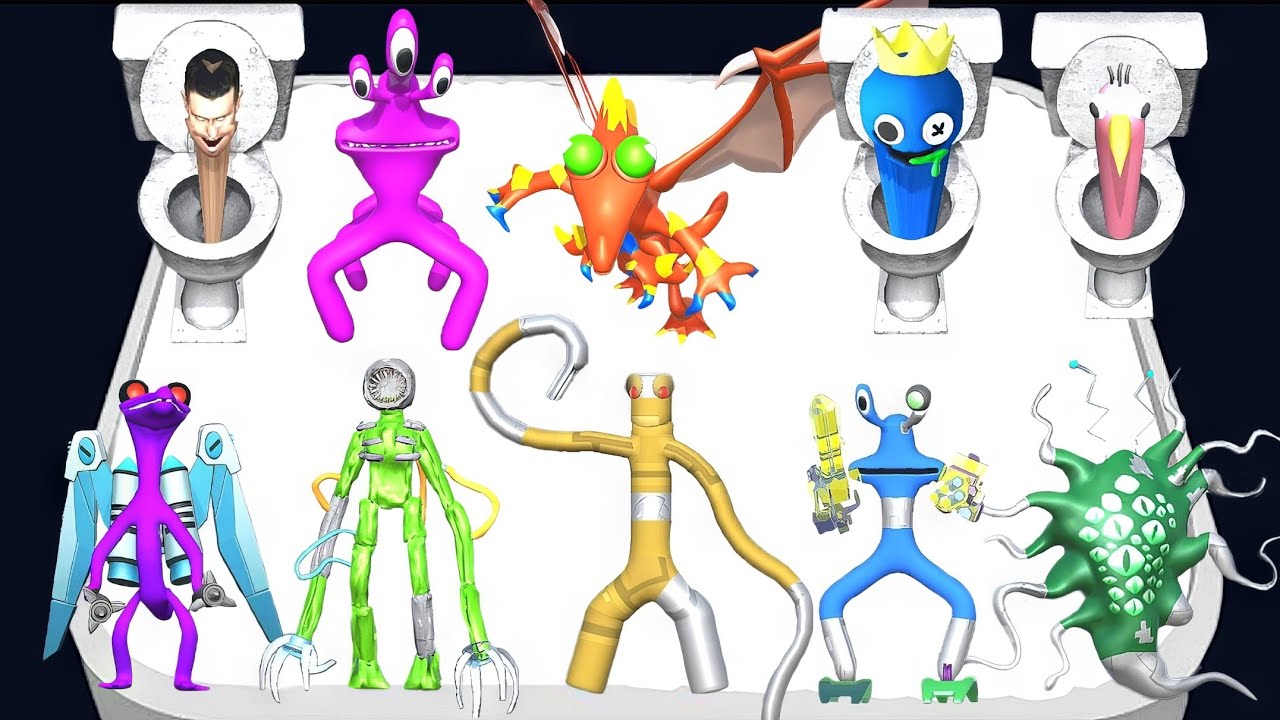 MAX LEVEL - Color Friend VS 100 Doors VS Skibidi Toilet Monster ⚜️ Merge Master
