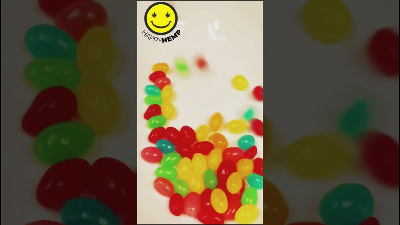 Relax with CBD 🌿Unwind with Happy Hemp's ASMR Jelly Beans Dropping Sounds🔊