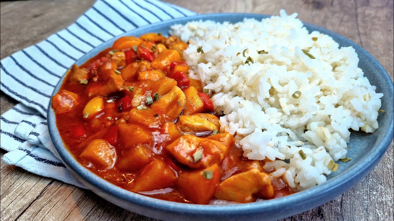 Chicken Pilav with Peach and Vegetables | Rice Dish