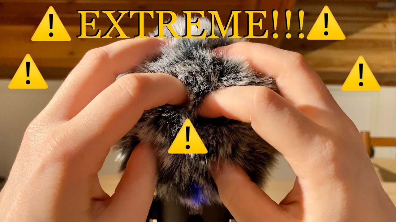 ASMR | ⚠️EXTREME⚠️ SUPER FAST AGGRESSIVE! LOUD! Fluffy Mic! Scratching/gripping/rubbing. No talking