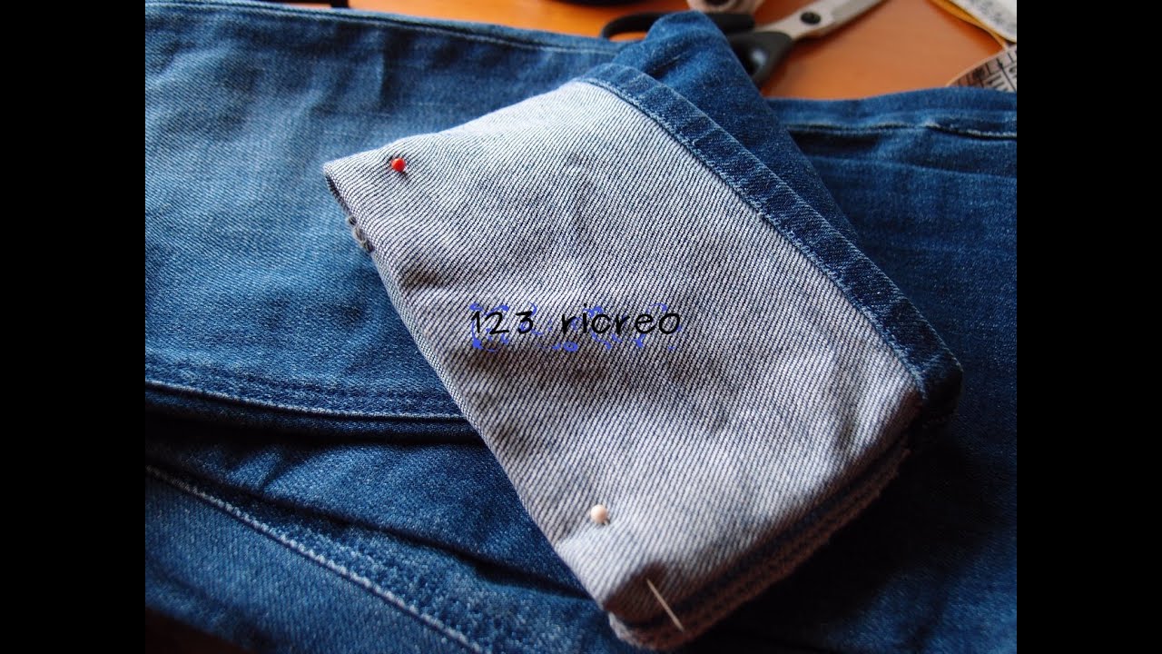 L'orlo ai jeans pesanti