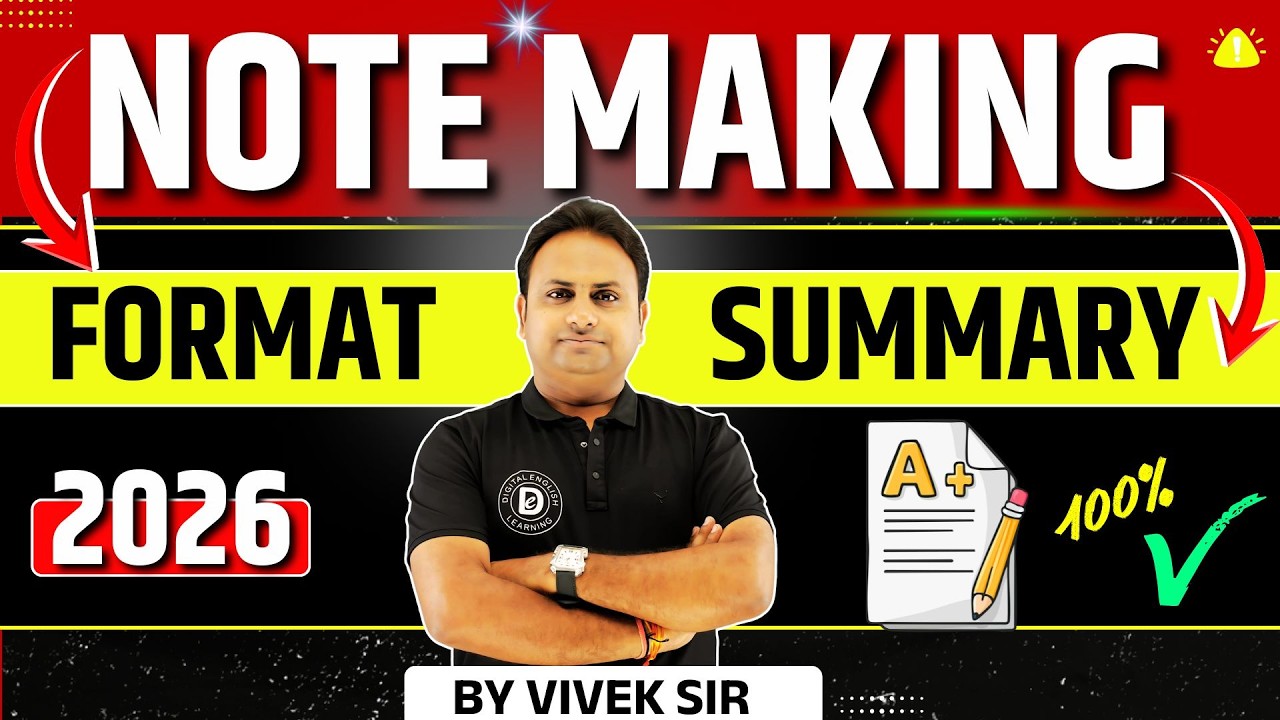 Note Making Class 10 | Format + Example | Board Exam 2026 English Writing Skills