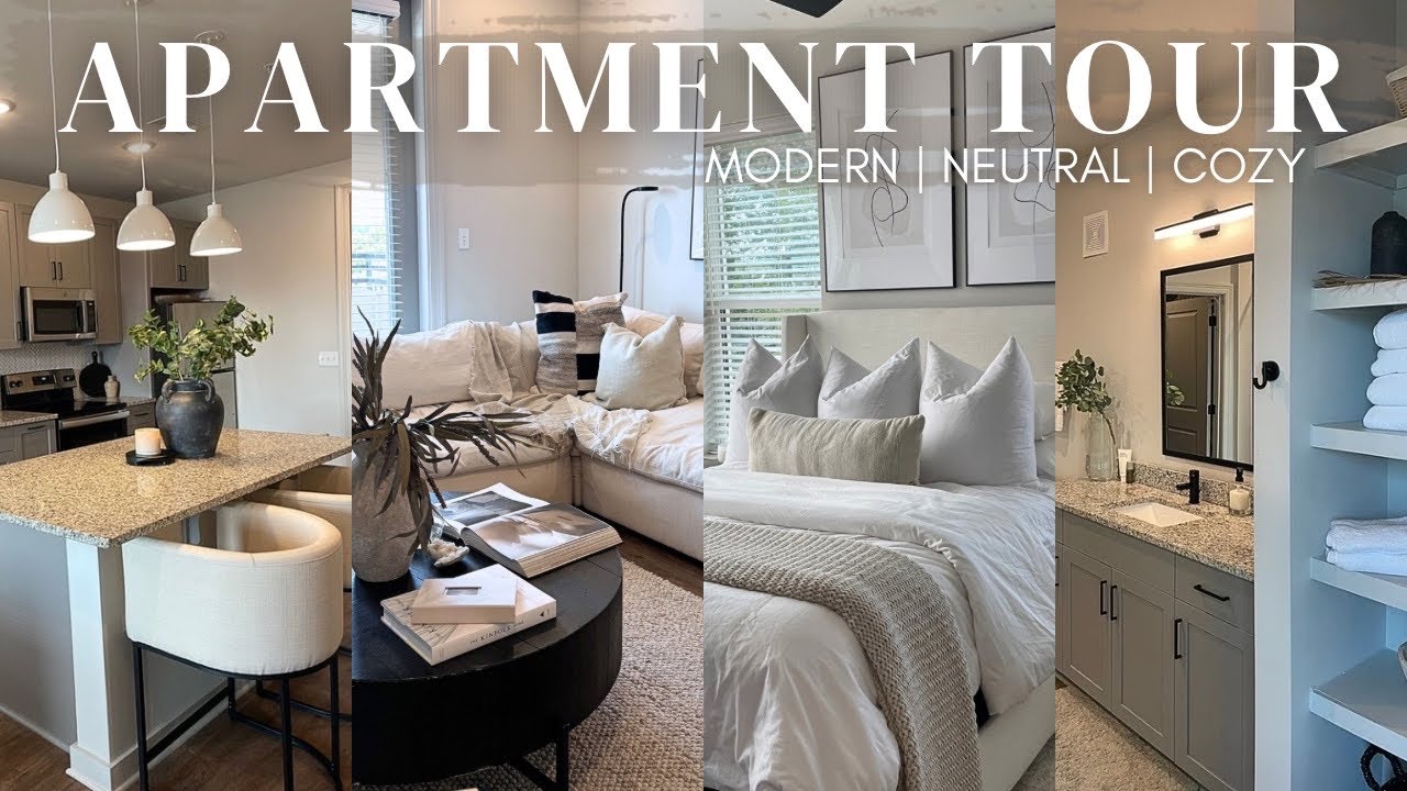 APARTMENT TOUR | updated apartment home decor | modern, neutral, cozy aesthetic | 2024