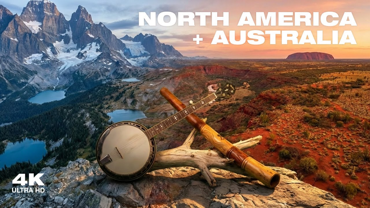 Banjo + Didgeridoo | World Fusion Ambient Music for Calm & Focus | Chill 4K