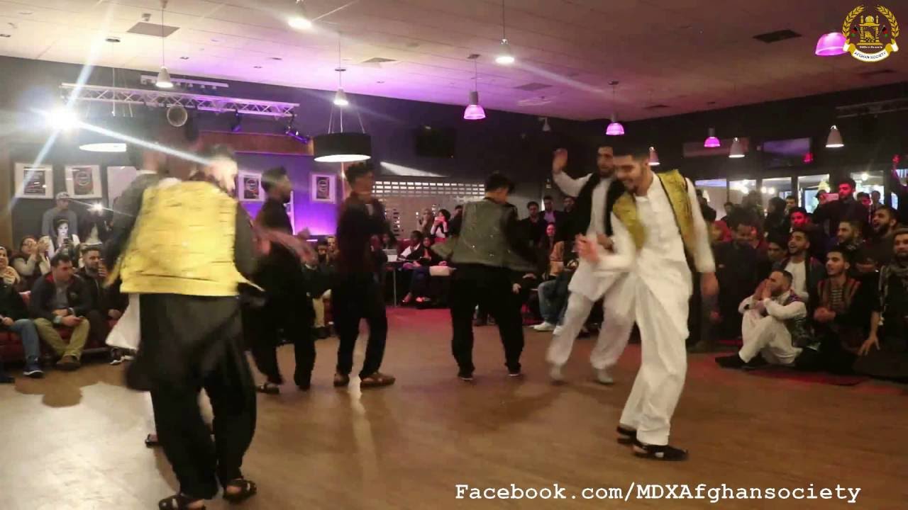 Afghan Students Attan (National Dance) at Midlesex University - London.