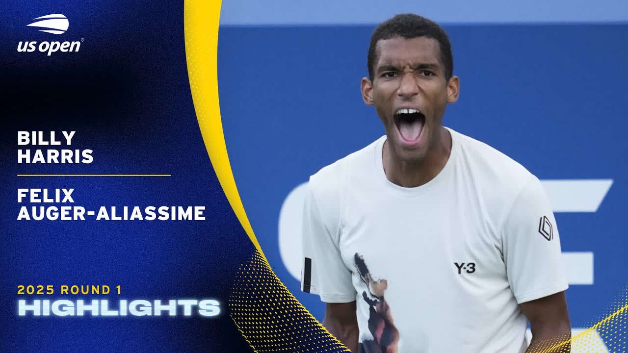 Billy Harris vs. Felix Auger-Aliassime Highlights | 2025 US Open Round 1