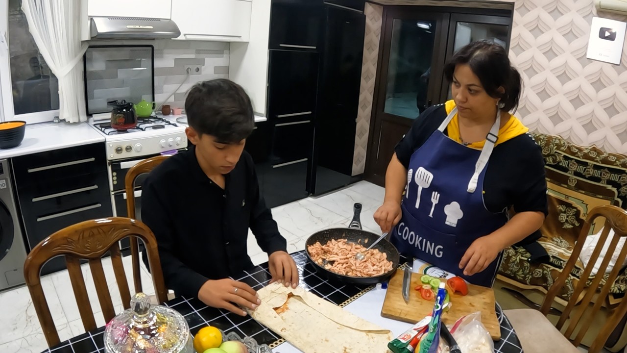 OğLum Ramil Ev dönəri Hazırladı - Qonaqlığa getdik Piti yedik