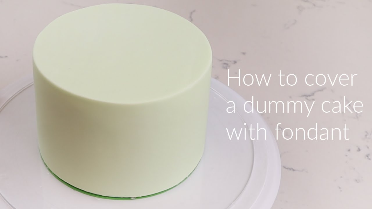 How to cover a dummy cake with fondant