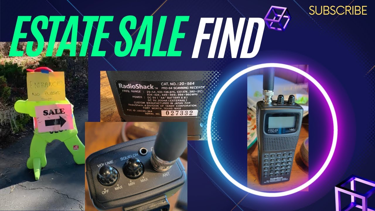 ESTATE SALE TREASURE - Radio Shack PRO-64 400 Channel Handheld Scanner for ONE DOLLAR - How to Use!