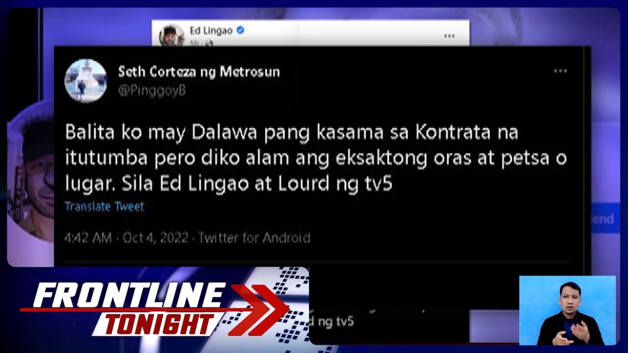 Ed Lingao at Lourd de Veyra, pinagbantaan online | Frontline Tonight