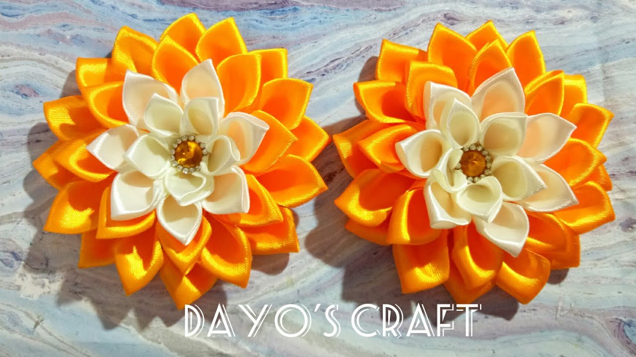 Easy Fabric flower - Satin Dhalia
