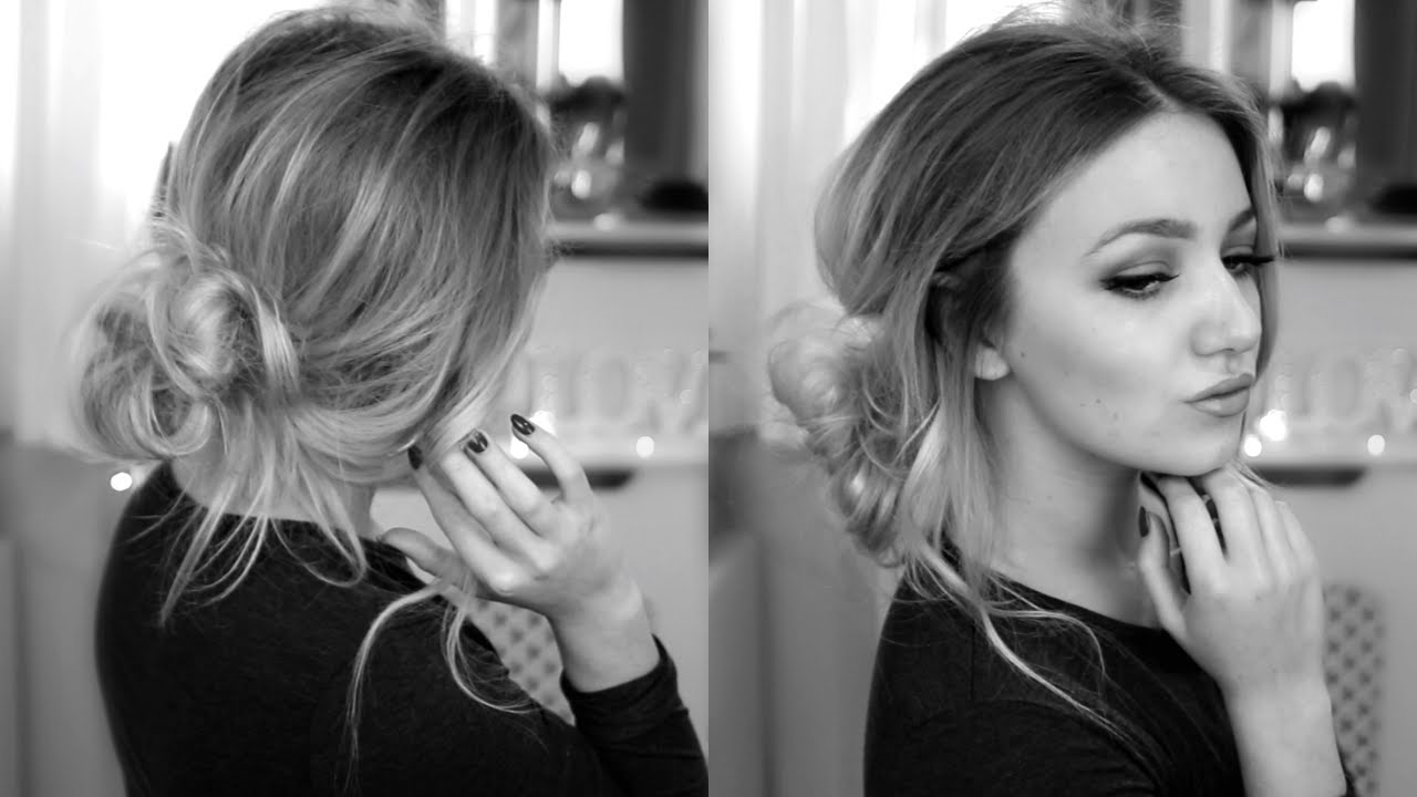 3 MINUTE EASY UPDO // Last minute party hair tutorial // side bun