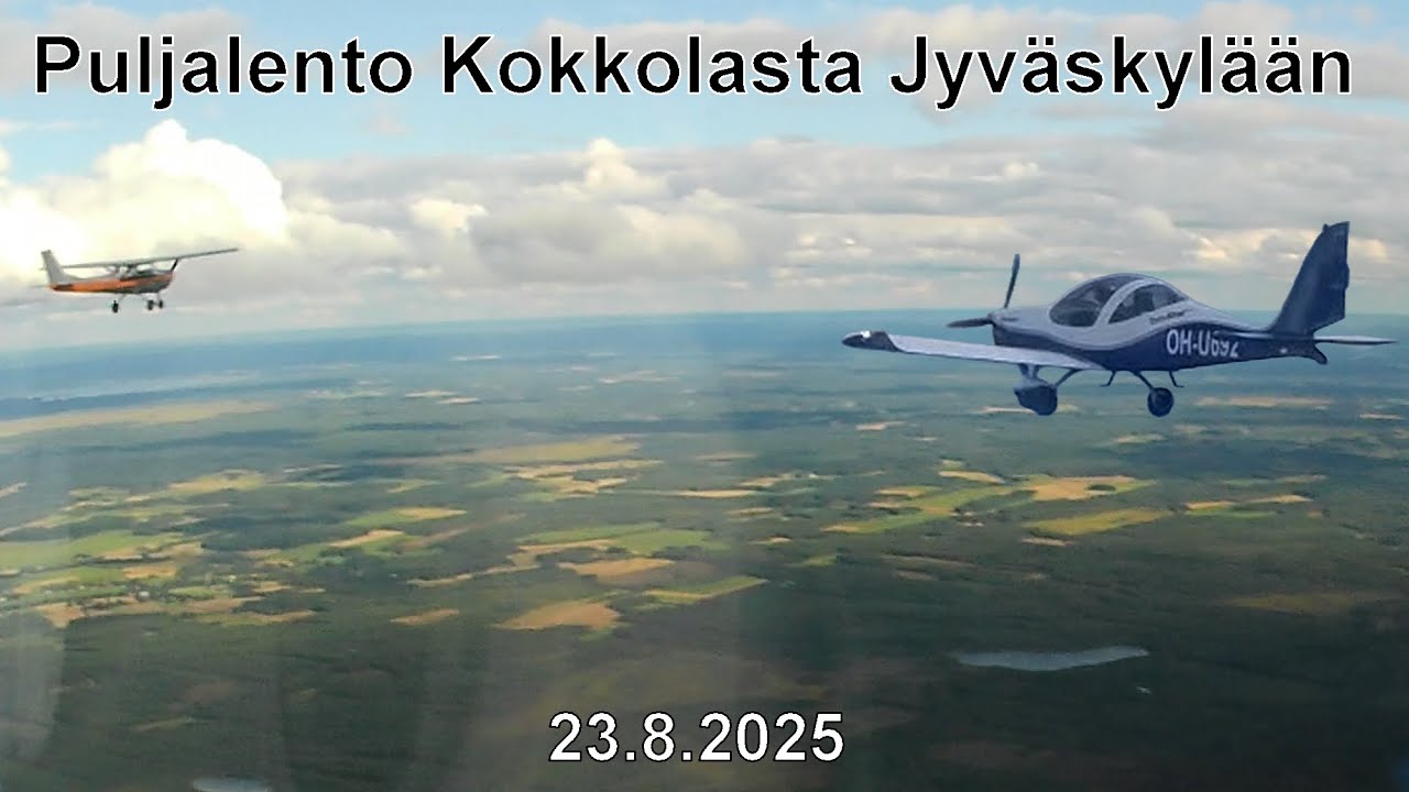 Puljalento Kokkolasta Jyväskylään (UPL, Eurostar SLW 600, 23.8.2025)