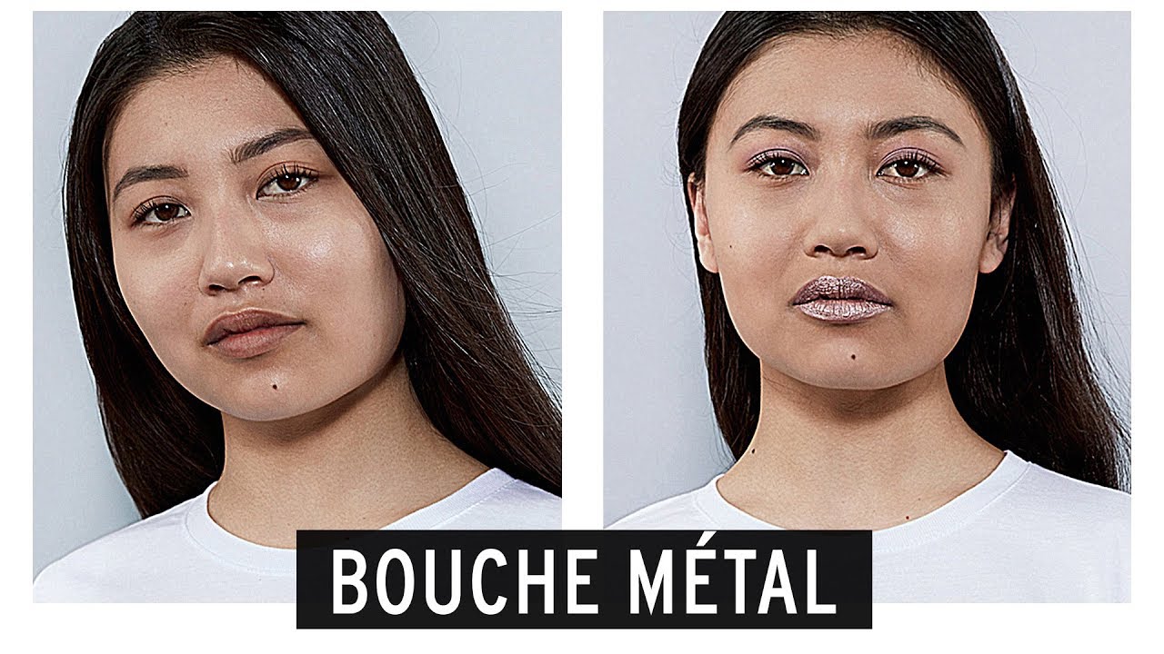 Bouche METAL Mauve &  MÉTALLIQUE sans Rouge à lèvres - tuto maquillage - LIPS make up