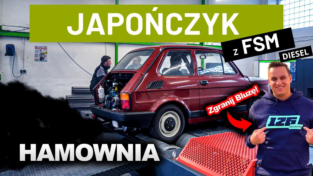 Hamownia Diesla! | Japończyk z FSM | Fiat 126p Diesel Kubota #13 Zgarnij Bluzę 126 Collection