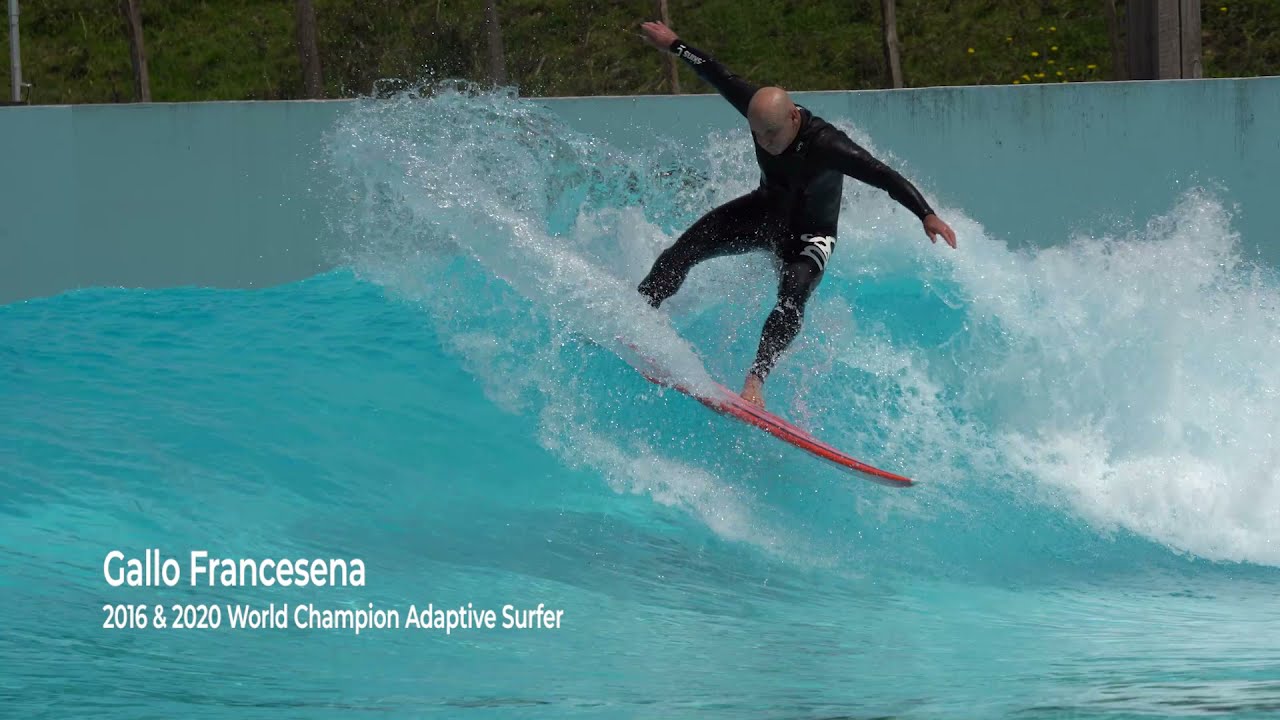 Aitor Francesena, aka Gallo, surfing the Wavegarden Cove (Blind surf)