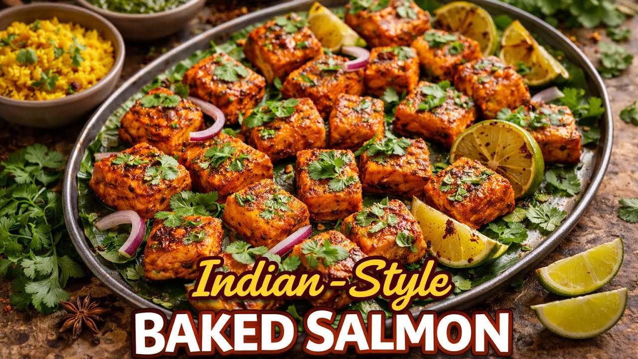 Tandoori Baked Salmon | Healthy Fish Fry #cooking#fish#shortsfeed#healthtips#tasty#healthy#trending